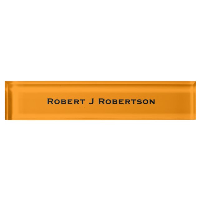 Princeton Orange Personalized Name Plate (Front)