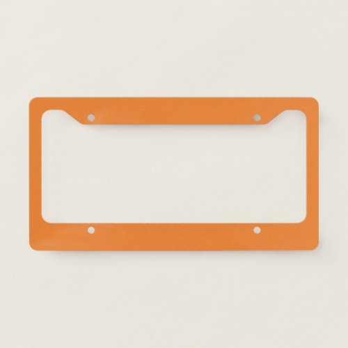 Princeton Orange Solid Color License Plate Frame