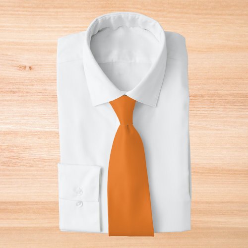 Princeton Orange Solid Color Neck Tie