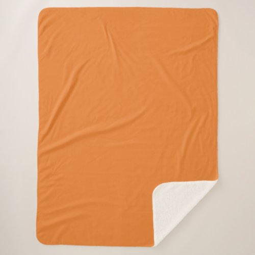 Princeton Orange Solid Color Sherpa Blanket