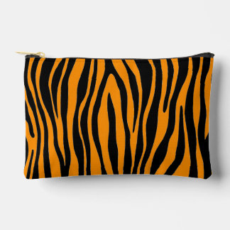 Princeton Orange Zebra Print Accessory Pouch