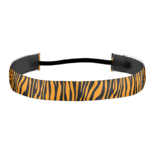 Princeton Orange Zebra Print Athletic Headband