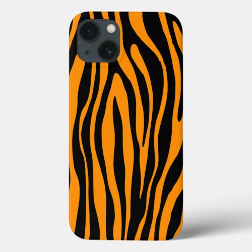 Princeton Orange Zebra Print iPhone 13 Case