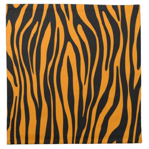 Princeton Orange Zebra Print Cloth Napkin