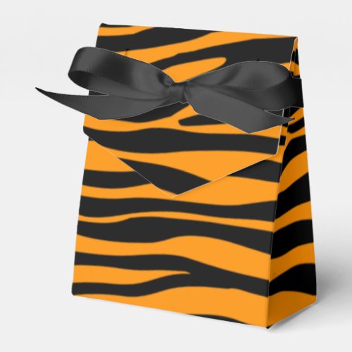 Princeton Orange Zebra Print Favor Boxes