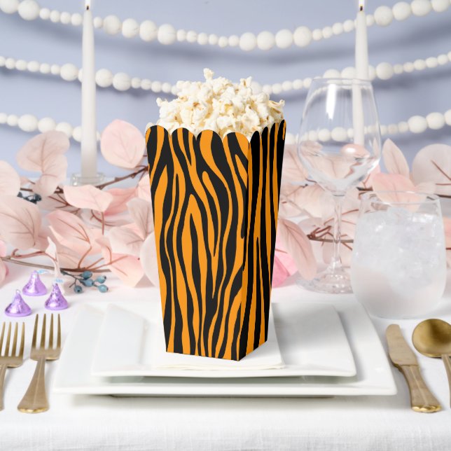 Princeton Orange Zebra Print Favor Boxes (Wedding)