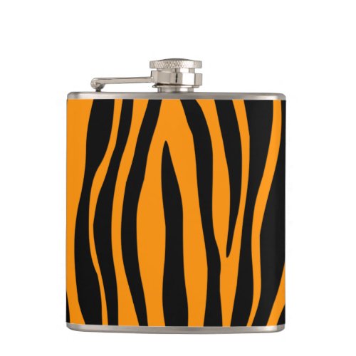 Princeton Orange Zebra Print Flask