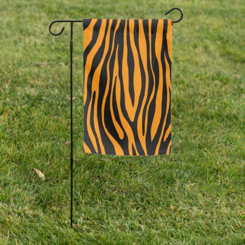 Princeton Orange Zebra Print Garden Flag