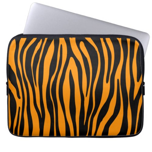 Princeton Orange Zebra Print Laptop Sleeve