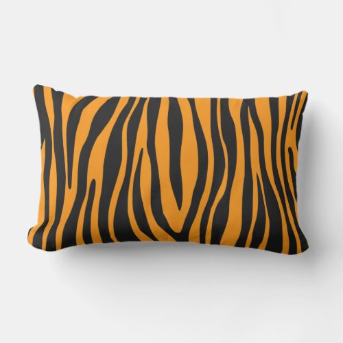 Princeton Orange Zebra Print Lumbar Pillow