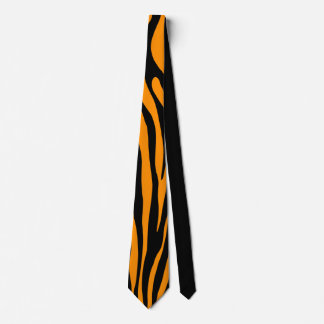 Princeton Orange Zebra Print Neck Tie