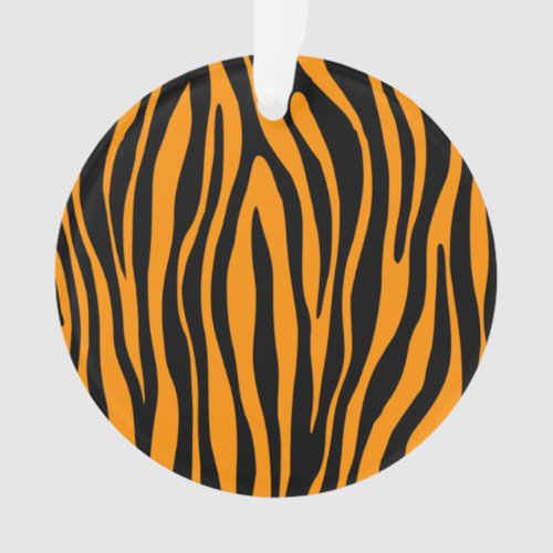 Princeton Orange Zebra Print Ornament