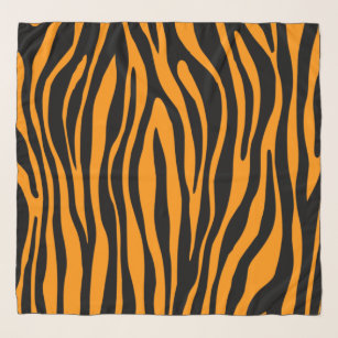 Princeton Orange Zebra Print Scarf