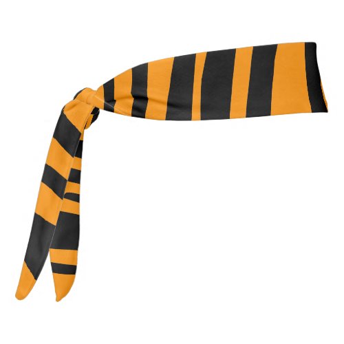 Princeton Orange Zebra Print Tie Headband