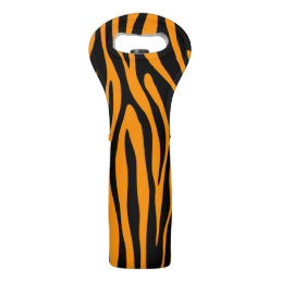 Princeton Orange Zebra Print Wine Bag