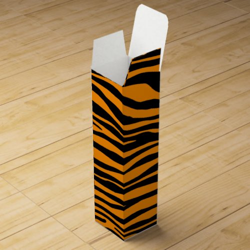 Princeton Orange Zebra Print Wine Box