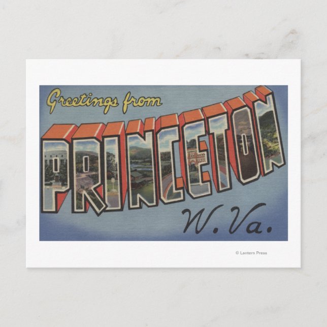 Princeton, West Virginia - Large Letter Scenes Postcard (Front)
