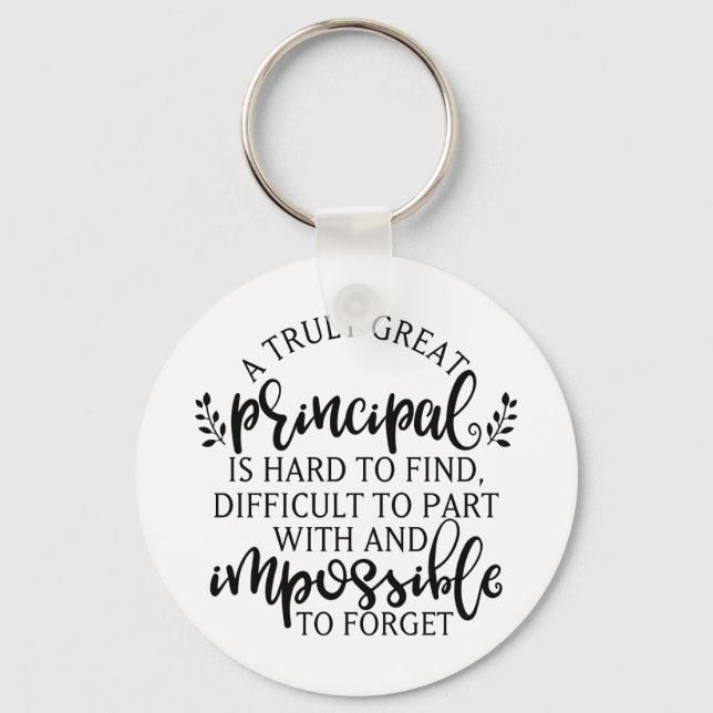 Principal Appreciation Day Ideas Keychain (Front)