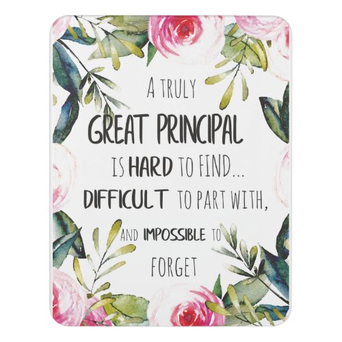 Principal Appreciation Gift Principal Office decor Door Sign