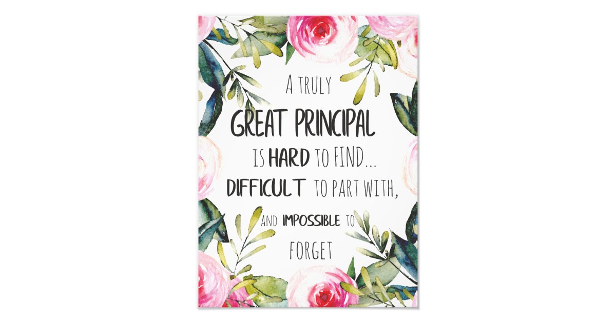 Principal Appreciation Gift Principal Office decor Photo Print | Zazzle