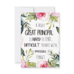 Principal Appreciation Gift Principal Office decor Thank You Card Principal Appreciation Gift Principal Office decor Thank You Card