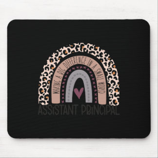 Principal Appreciation Leopard Print Rainbow Mouse Pad