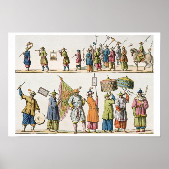 Principal attendants of the Chinese Emperor's proc Poster (Front)