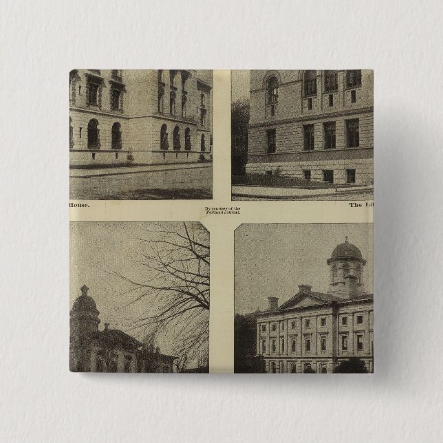 Principal bldgs, Portland, Oregon Pinback Button (Front)