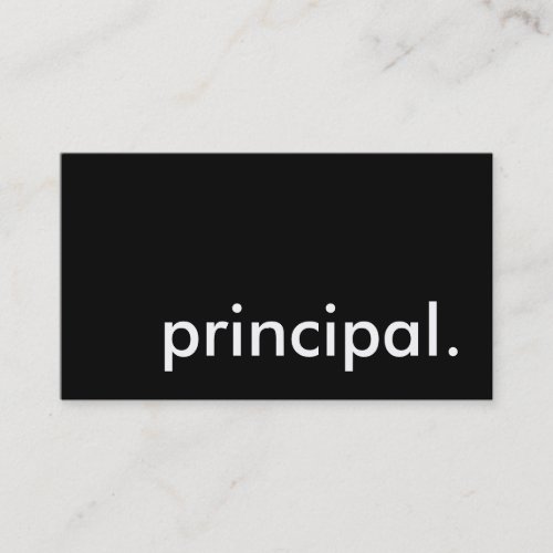 principal business card