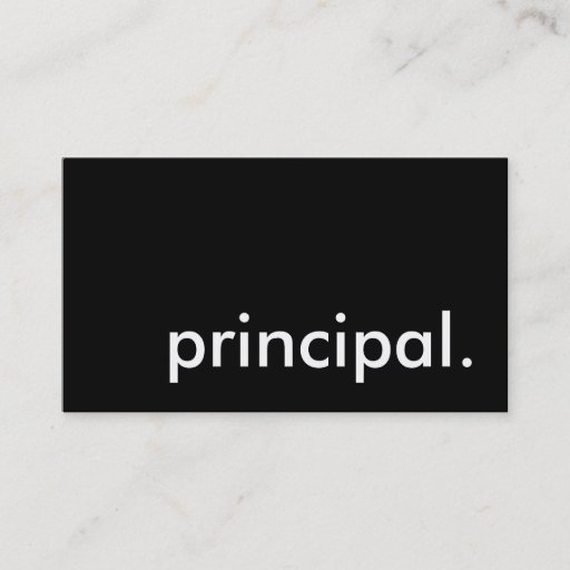 Customizable principal. business card templates