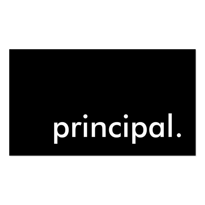 principal. business card templates