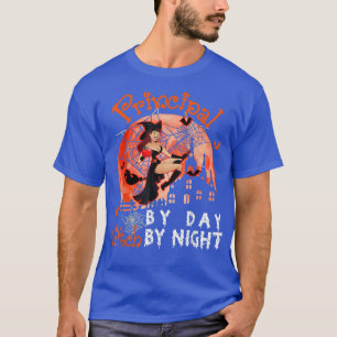 Principal By Day Witch By Night Halloween Witch Fl T-Shirt