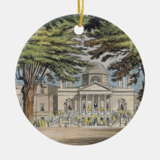 Principal front of Chiswick House, from R. Ackerma Ceramic Ornament (Front)