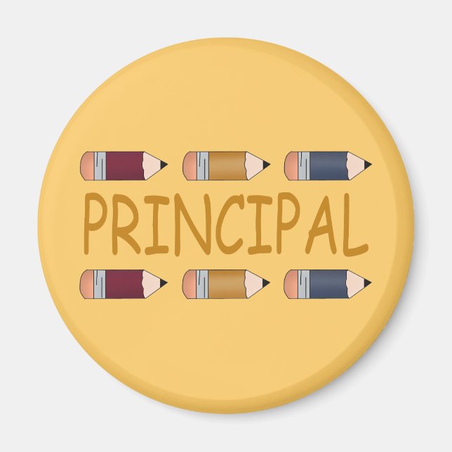 Principal Gift With Pencil Border Magnet (Front)