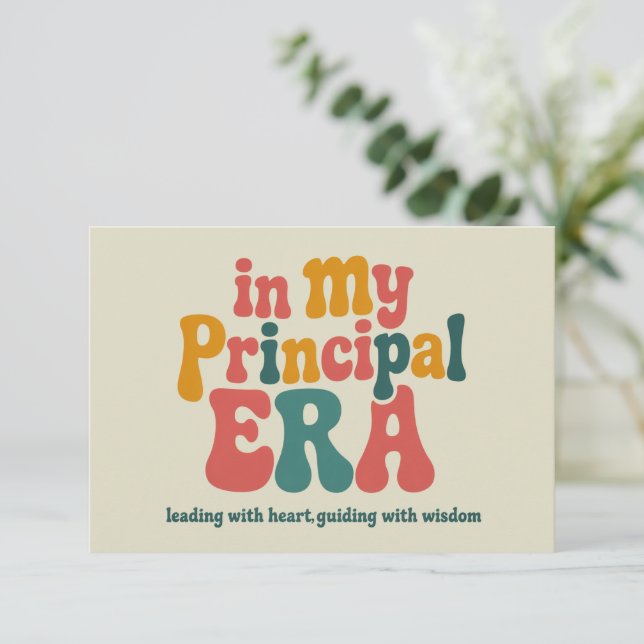 Principal Gifts in My Principal Era Back To School Thank You Card (Standing Front)