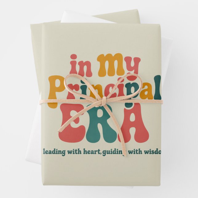 Principal Gifts in My Principal Era Back To School Wrapping Paper Sheets (In situ)