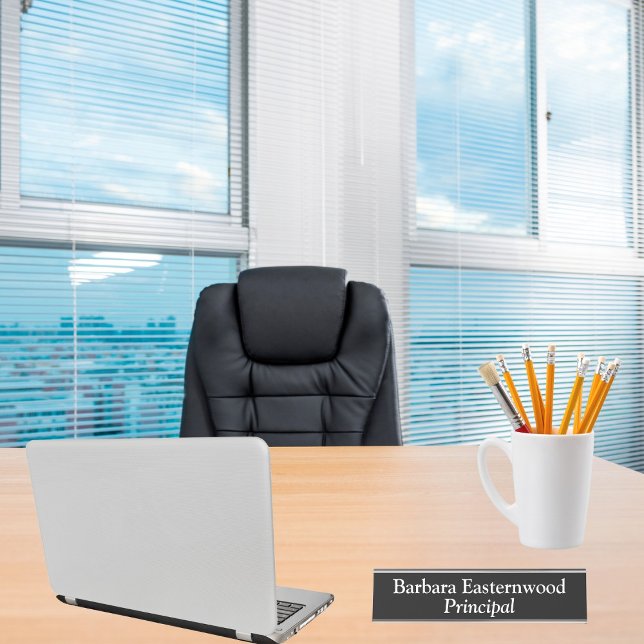 Principal In Black Desk Name Plate (Creator Uploaded)