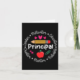 Principal Leader Motivator Funny Back To School Fi Card