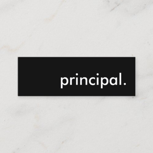 principal mini business card