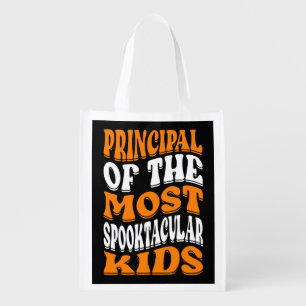 Principal of most 'spook'tacular kids Halloween Grocery Bag