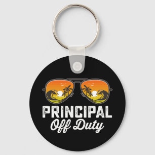 Principal Off Duty Sunglasses Last Day Of School Keychain
