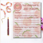 Principal Positive Teacher Feedback Customizable Notepad<br><div class="desc">Principals, this is for you! This fully customizable notepad is to let teachers know they are doing a fantastic job. Who needs “2 glows and a grow” when you have these tangible notes to leave for teachers? Personalize this for your exact needs, and spread some quick and easy positive feedback...</div>