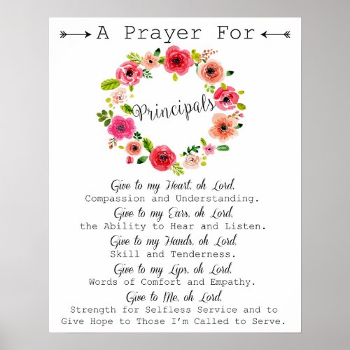 Principal Prayer Art Poster