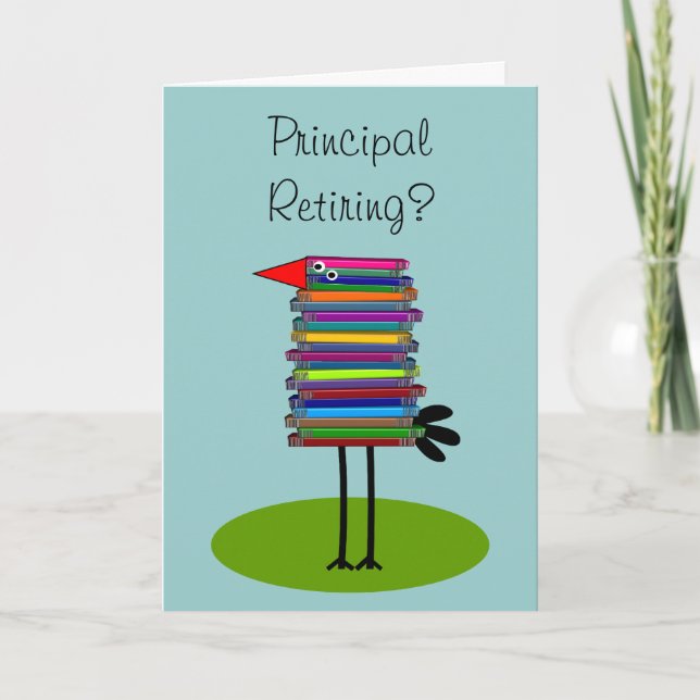 Principal Retirement Greeting Card (Front)