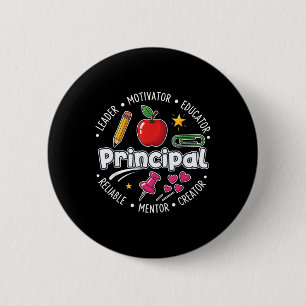 Principal School Leader Educator Mentor Motivator Button