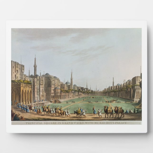 Principal Square in Grand Cairo, with Murad Bey's Plaque (Front)