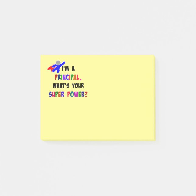 Principal Super Power custom design Post-it Notes (Front)