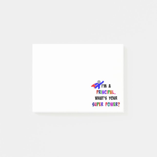 Principal Super Power custom design Post-it Notes (Front)