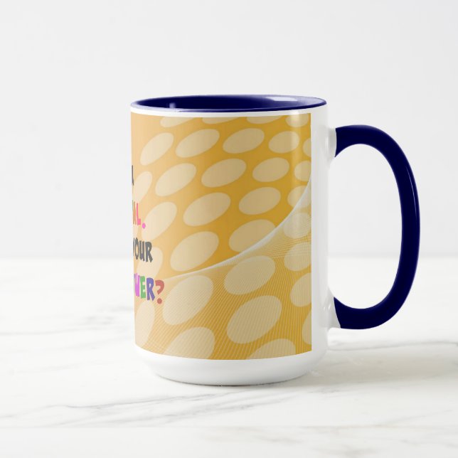 Principal Superhero Humor on Abstract Design Mug (Right)