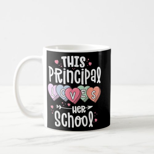 Principal Valentines Day Shirt Gift Hearts Loves H Coffee Mug